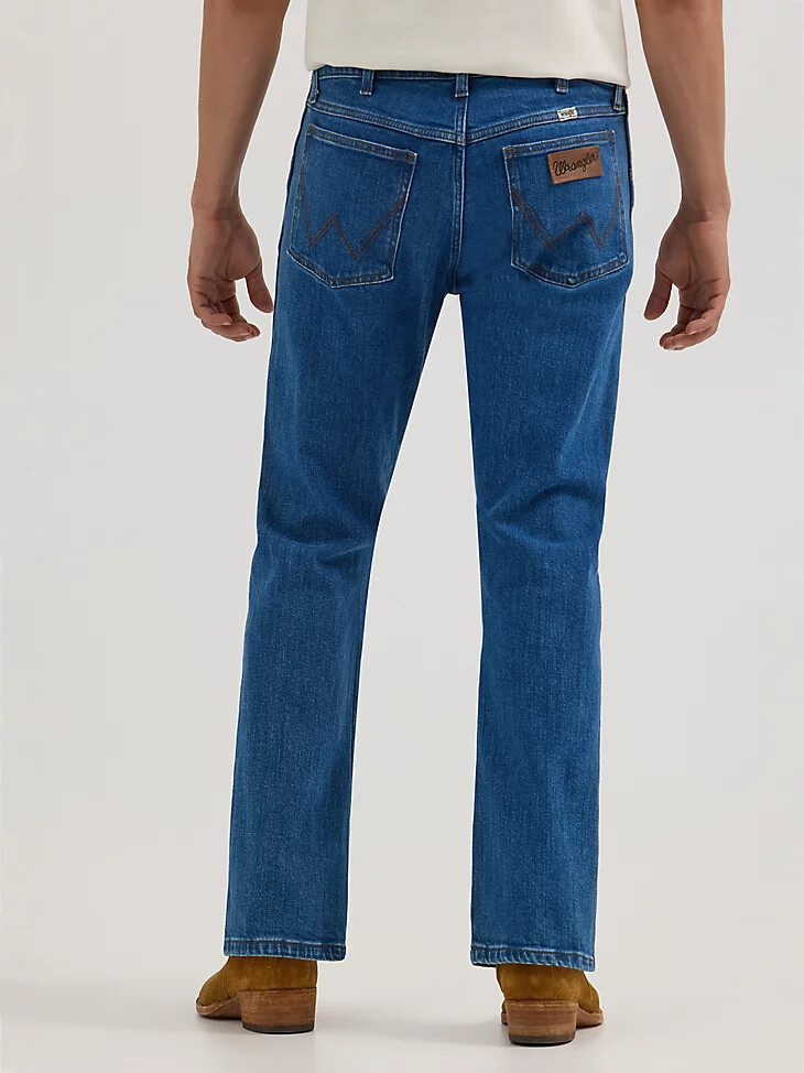 vaqueros de corte bota para hombre lavado vaquero claro
