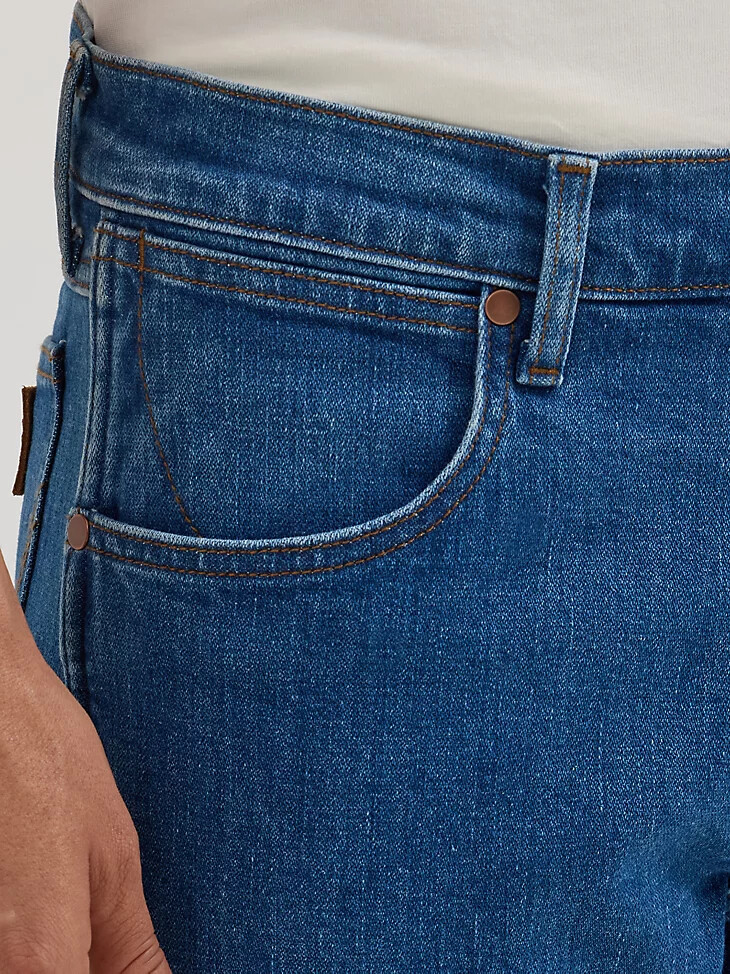 vaqueros de corte bota para hombre lavado vaquero claro