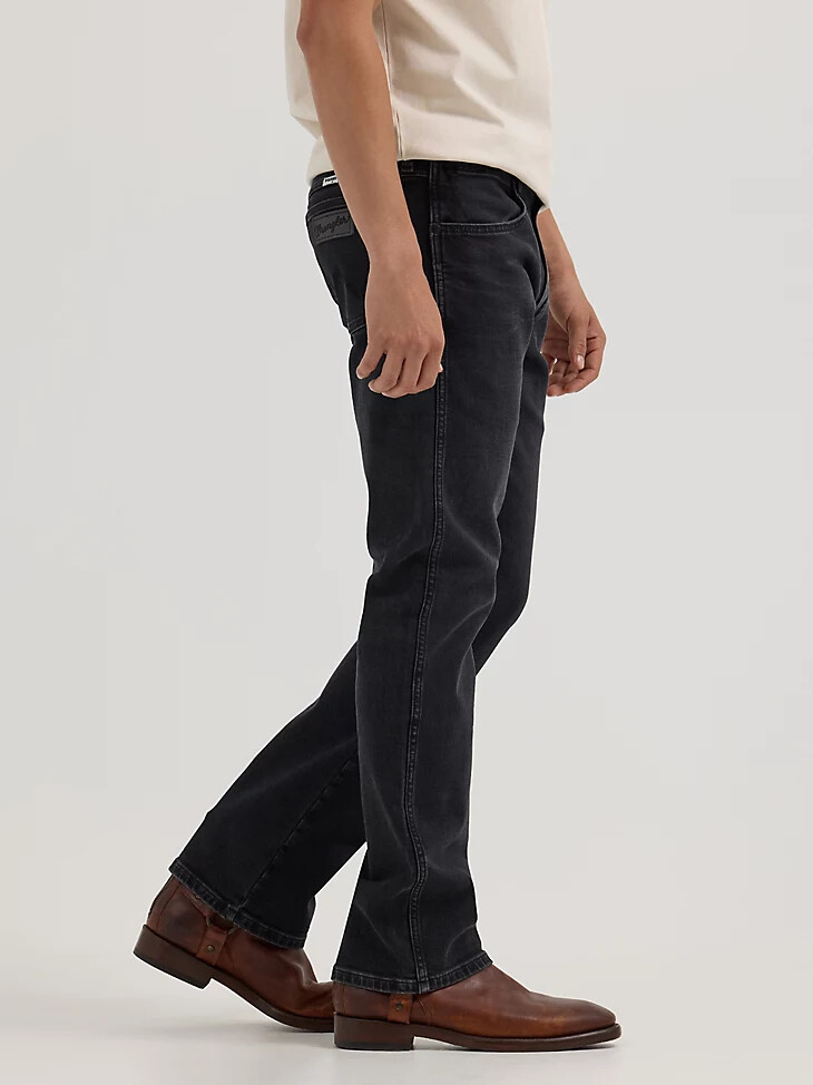 vaqueros de corte bota para hombre night fever black