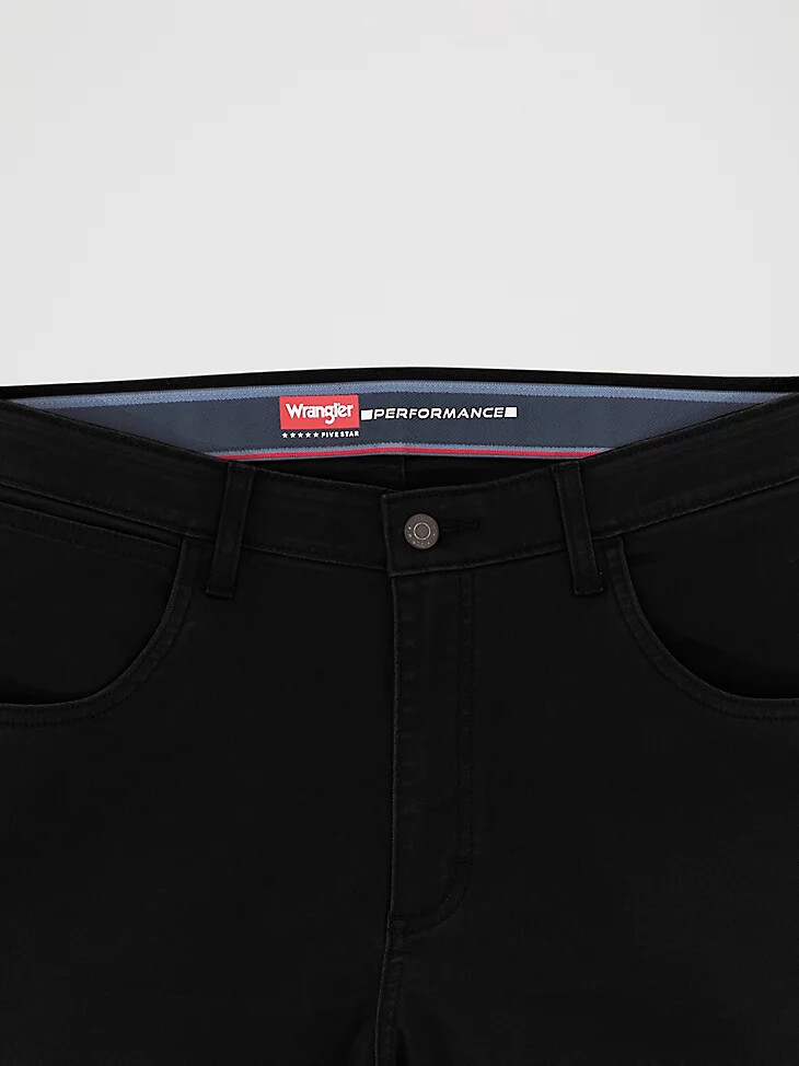 vaqueros de lona five star premium performance para hombre color negro