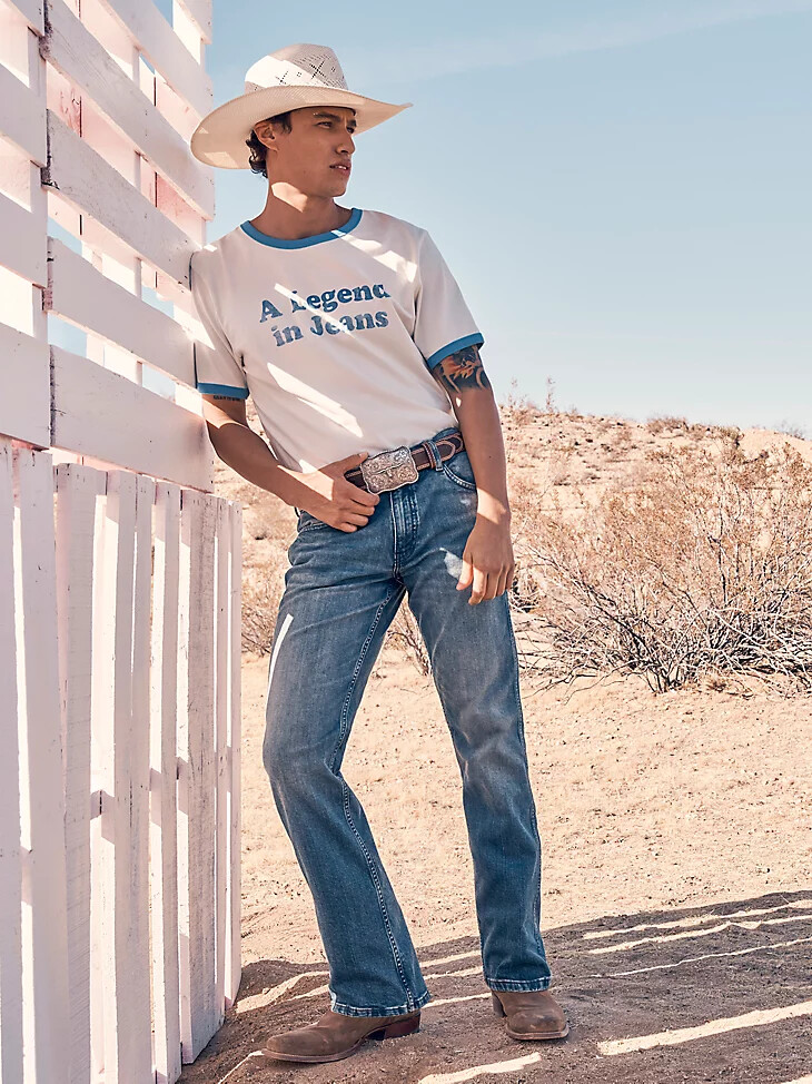 vaqueros de corte bota para hombre american spirit