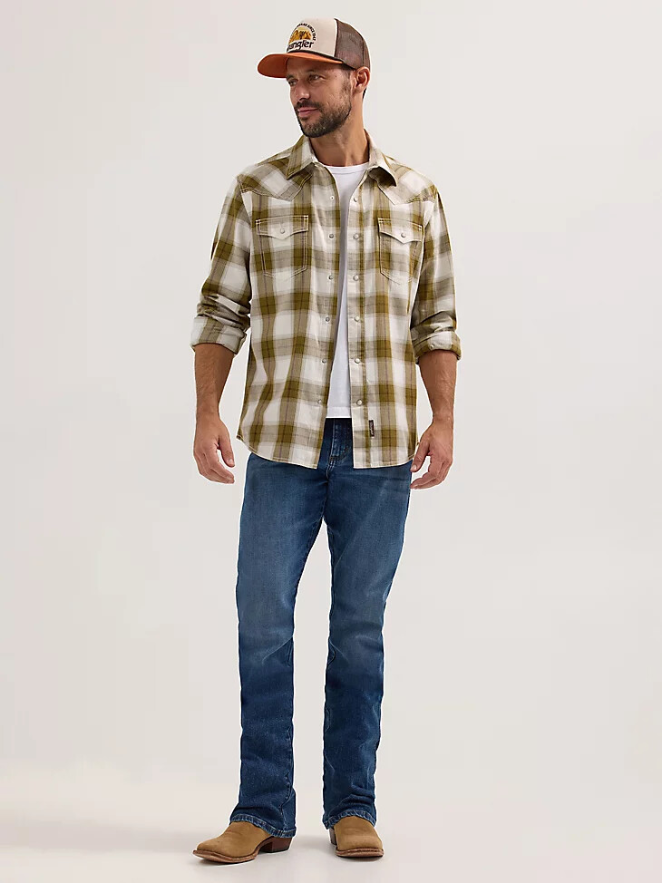 vaqueros wrangler retro de corte relajado con corte de bota para hombre lewiston