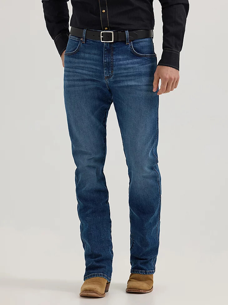 vaqueros wrangler retro de corte relajado con corte de bota para hombre lewiston