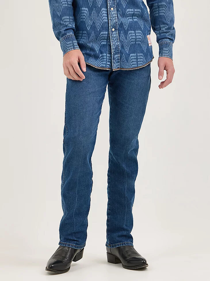 vaqueros retro de pierna recta y ajustada de wrangler x whataburger con efecto desvanecido en polvo rodeo