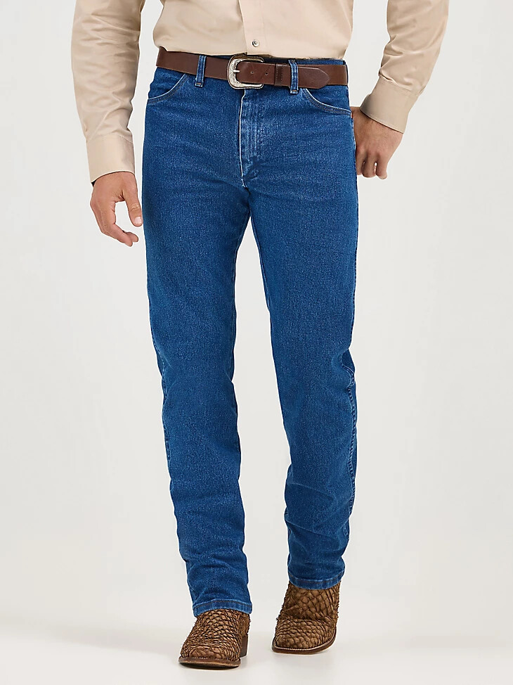 vaqueros wrangler cowboy cut original fit active flex con lavado a la piedra