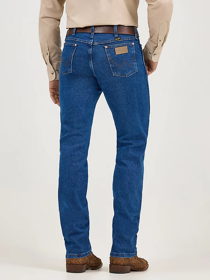 vaqueros wrangler cowboy cut original fit active flex con lavado a la piedra