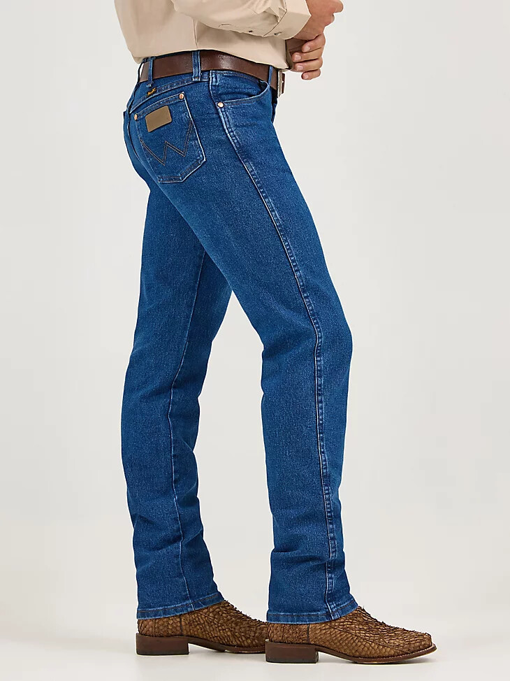 vaqueros wrangler cowboy cut original fit active flex con lavado a la piedra