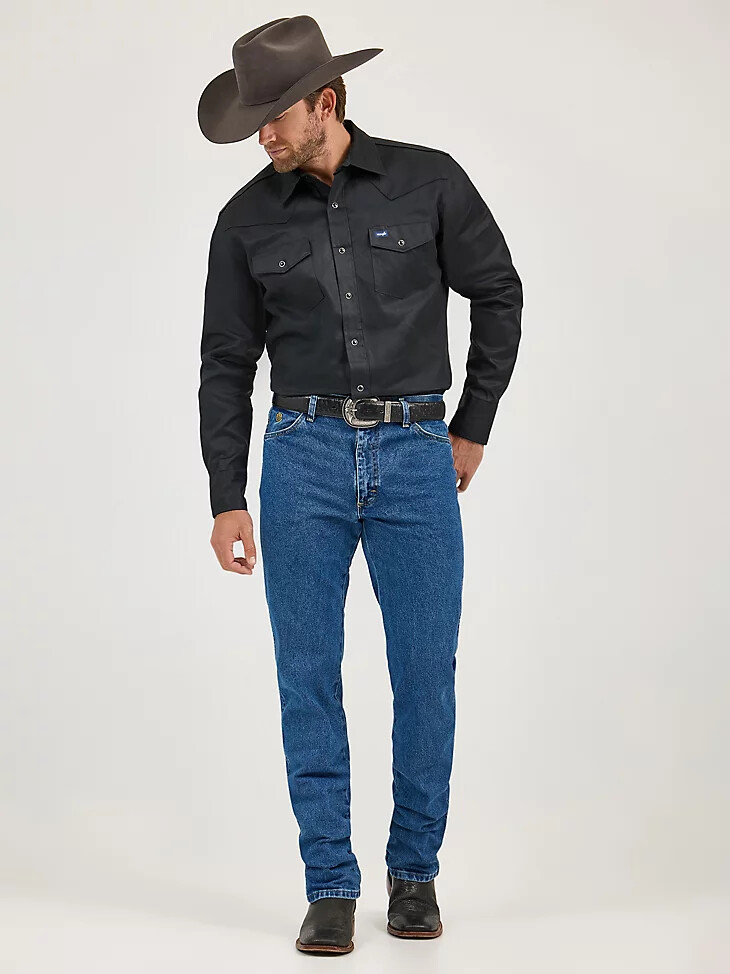 jean george strait cowboy cut original fit de mezclilla color piedra de peso pesado