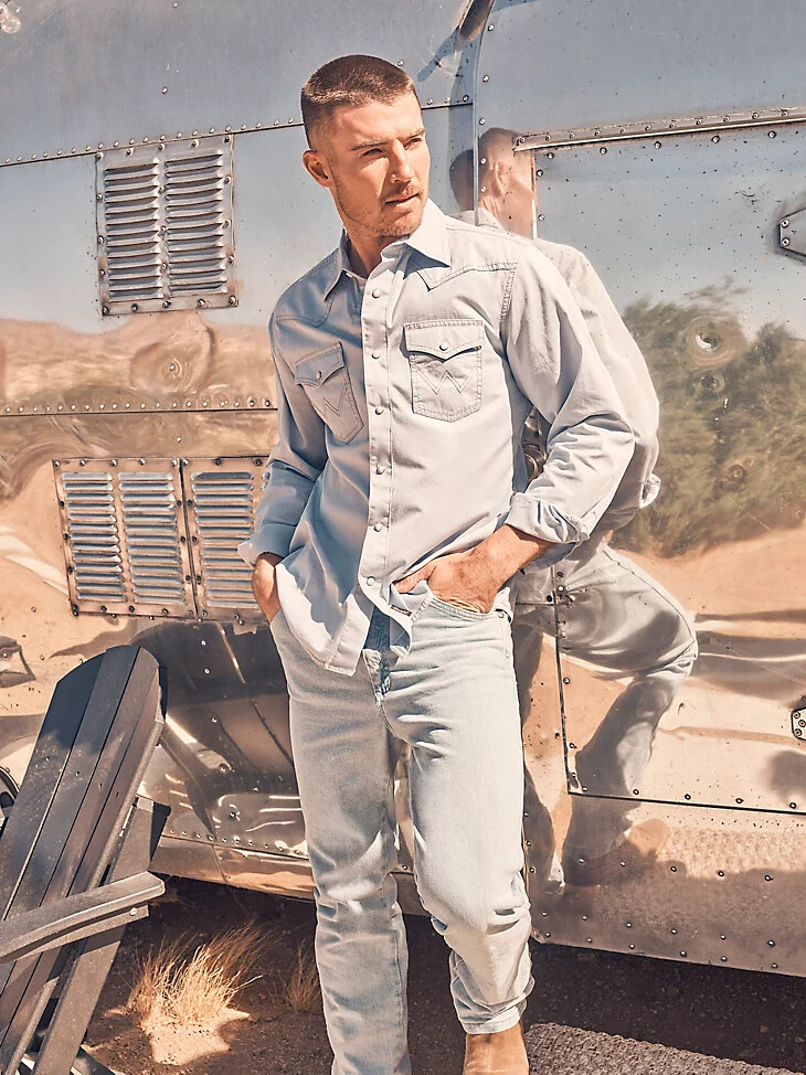 vaqueros wrangler cowboy cut original fit bleach