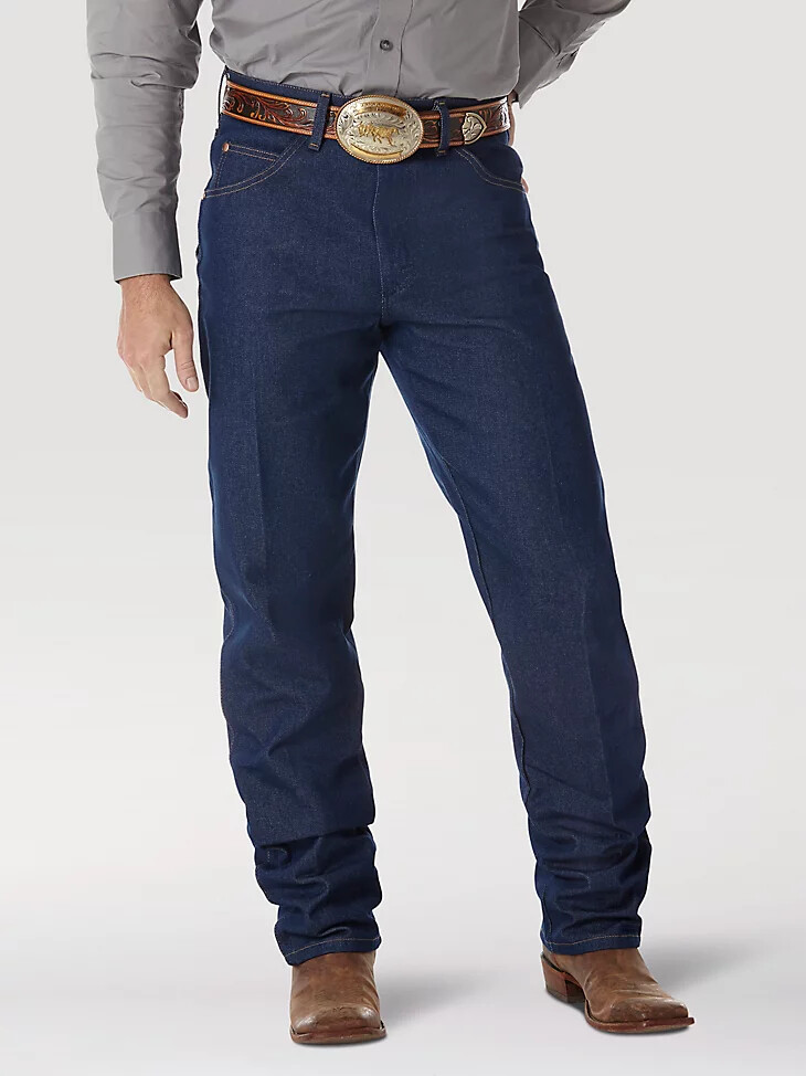 vaqueros rígidos wrangler cowboy cut de corte relajado color índigo rígido
