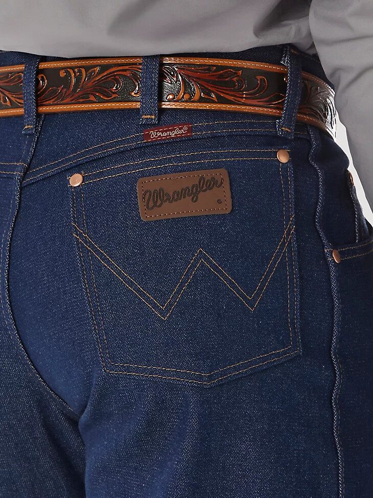 vaqueros rígidos wrangler cowboy cut de corte relajado color índigo rígido