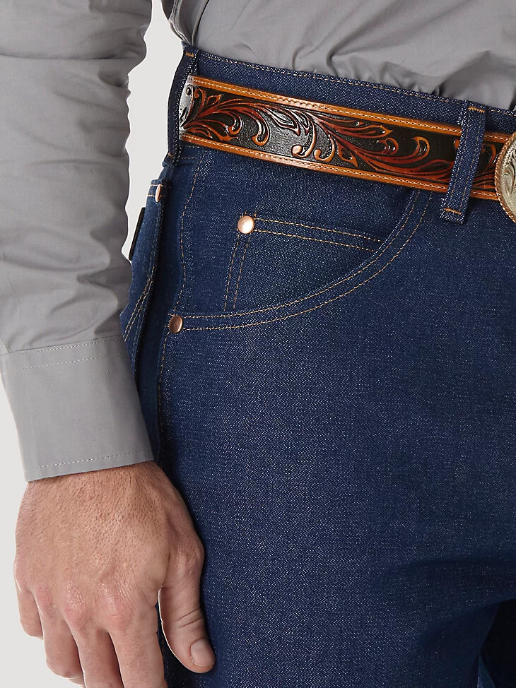 vaqueros rígidos wrangler cowboy cut de corte relajado color índigo rígido