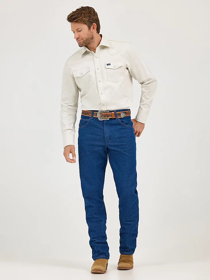 vaqueros wrangler cowboy cut relaxed fit prewashed indigo