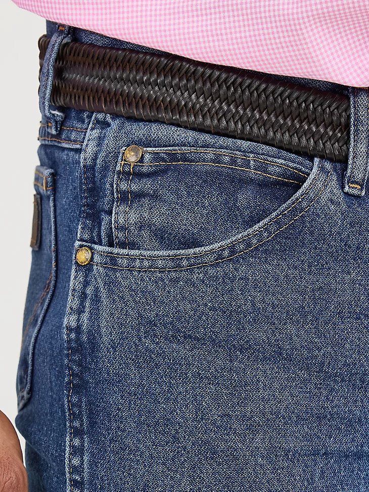 jean de corte vaquero entallado premium performance cowboy cut color piedra oscura