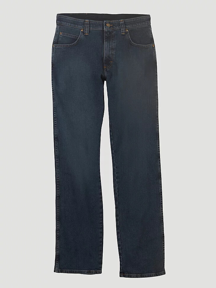 vaqueros de corte regular wrangler rugged wear performance series en índigo medio