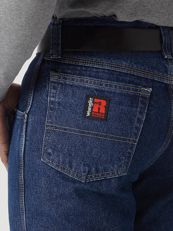 wrangler riggs workwear jean de cinco bolsillos índigo antiguo