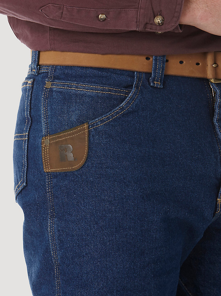 wrangler riggs workwear jean de cinco bolsillos con forro acolchado color índigo antiguo