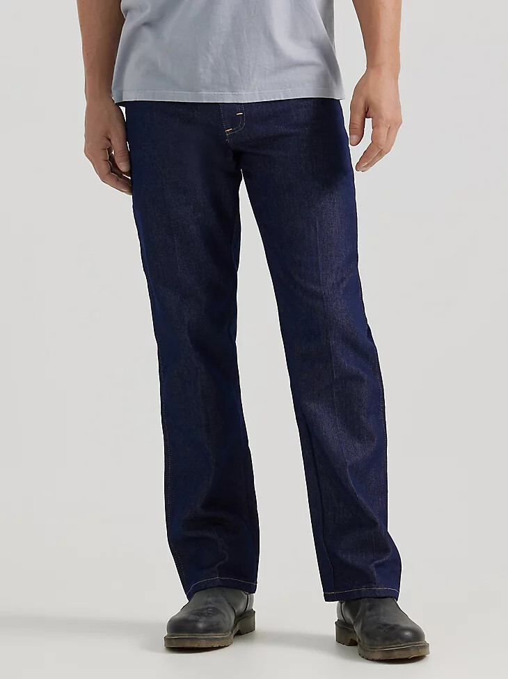wrangler five star premium regular flex fit jean para hombre índigo oscuro