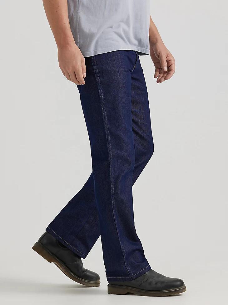 wrangler five star premium regular flex fit jean para hombre índigo oscuro