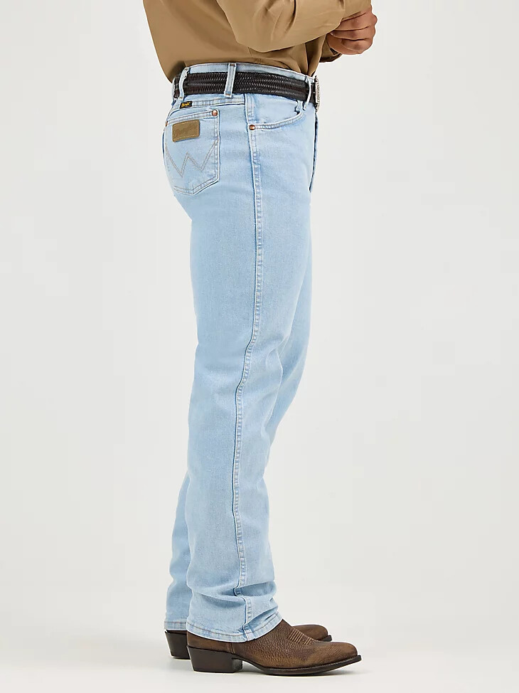vaqueros wrangler cowboy cut slim fit active flex blanqueados