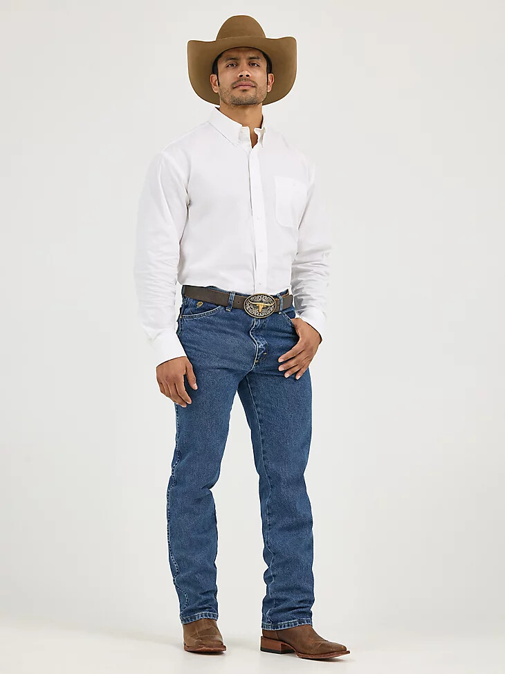 vaqueros de corte vaquero george strait de corte entallado denim piedra de peso pesado