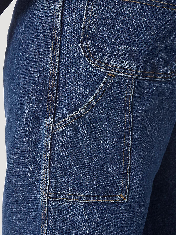 vaqueros de carpintero riggs resistentes al fuego wrangler fr color azul mezclilla