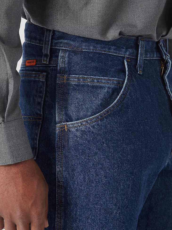 wrangler fr riggs vaqueros de corte relajado resistentes al fuego resistente al fuego