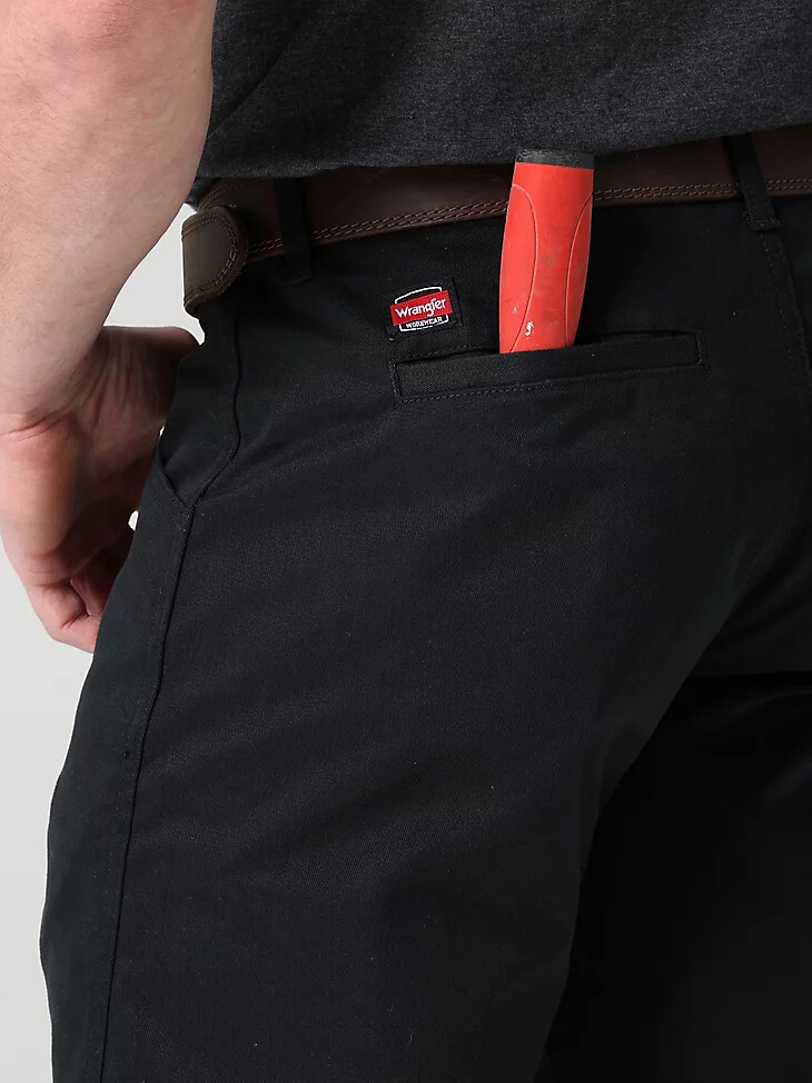 pantalón recto relajado wrangler workwear negro azabache