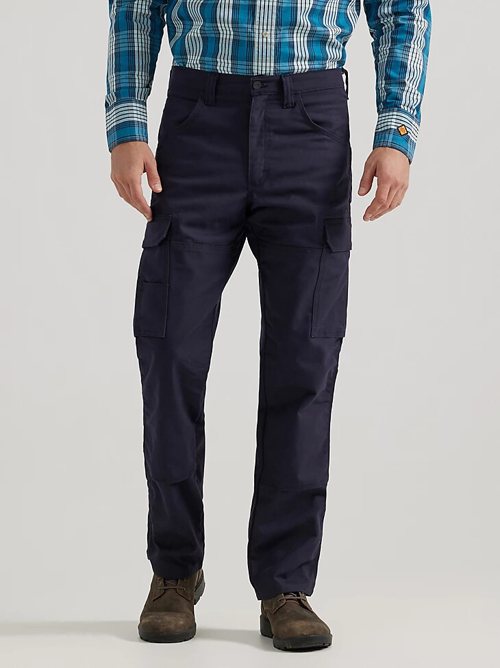 pantalón ranger holgado wrangler fr ignífugo ripstop elástico azul marino