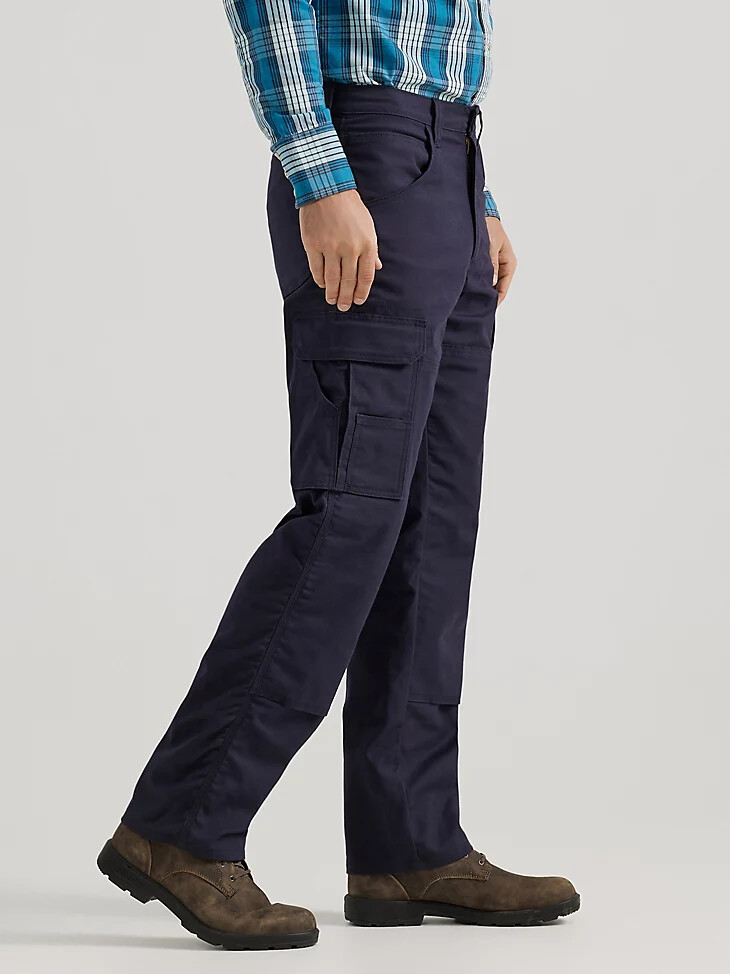 pantalón ranger holgado wrangler fr ignífugo ripstop elástico azul marino