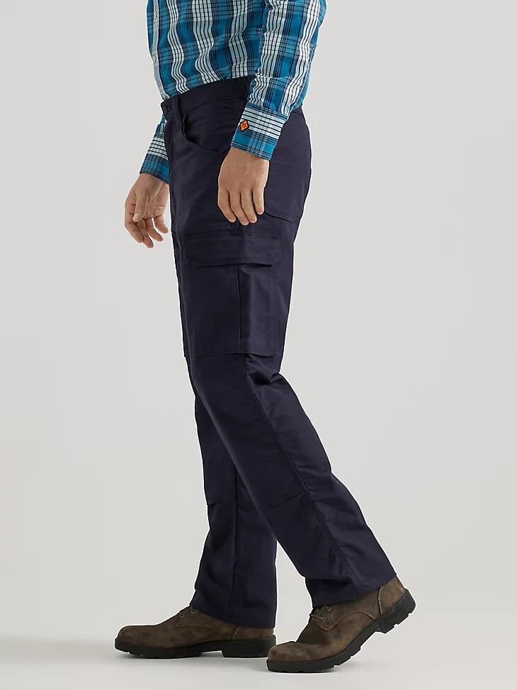 pantalón ranger holgado wrangler fr ignífugo ripstop elástico azul marino