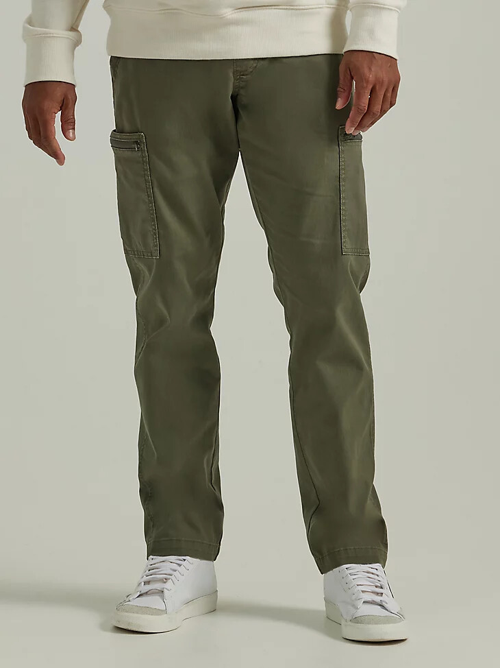 pantalón cargo damien cónico para hombre color oliva