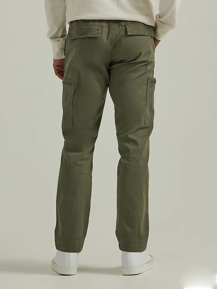 pantalón cargo damien cónico para hombre color oliva