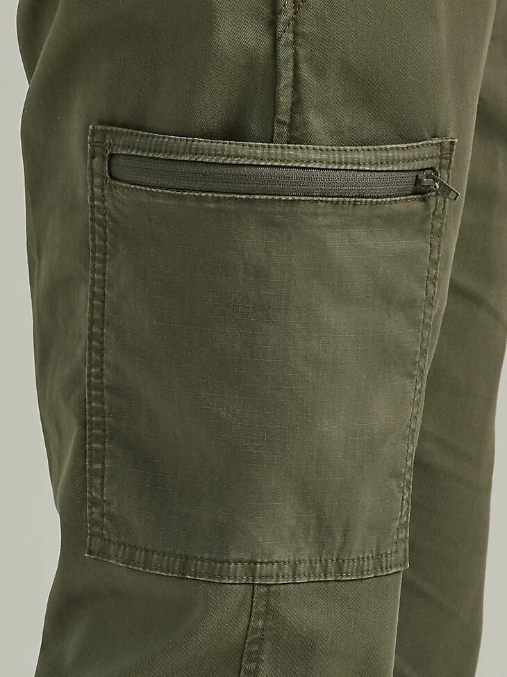 pantalón cargo damien cónico para hombre color oliva