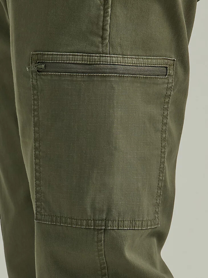 pantalón cargo damien cónico para hombre color oliva