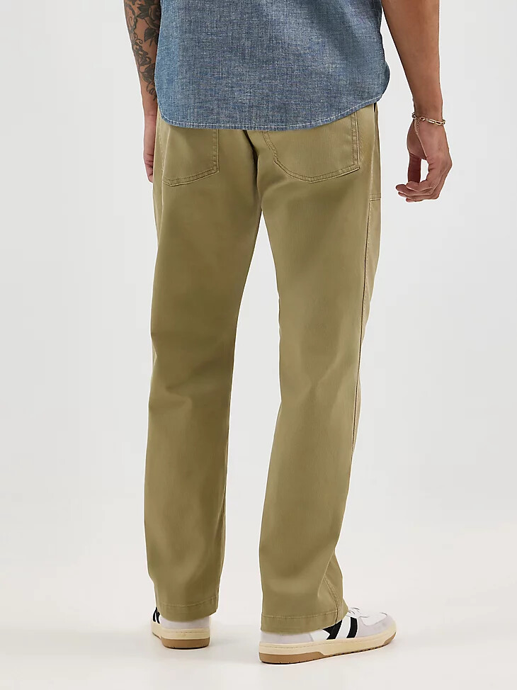 pantalón de fatiga relajado para hombre color caqui militar vintage
