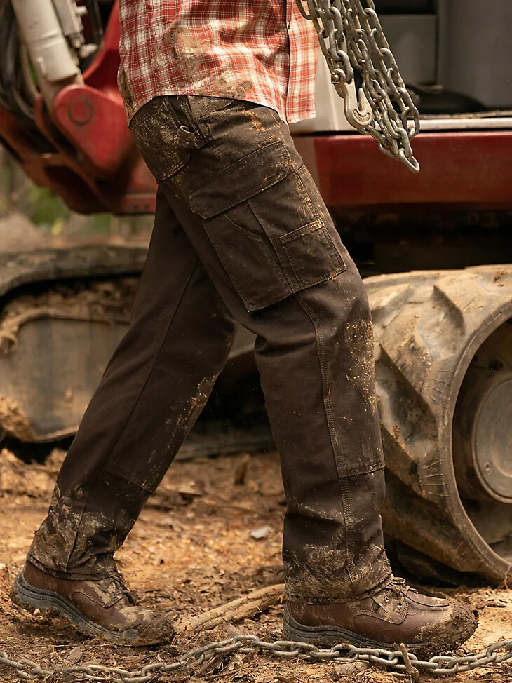 pantalón cargo wrangler riggs workwear ripstop ranger marrón oscuro
