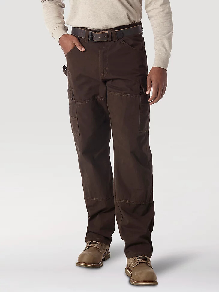 pantalón cargo wrangler riggs workwear ripstop ranger marrón oscuro