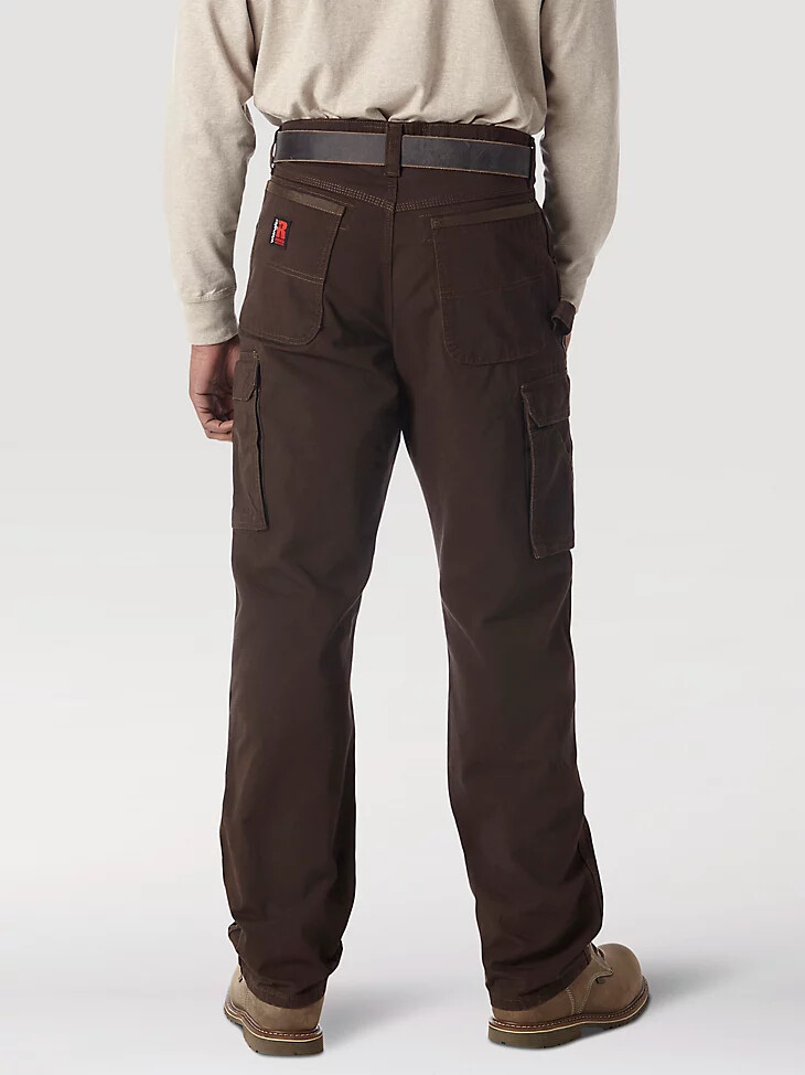 pantalón cargo wrangler riggs workwear ripstop ranger marrón oscuro