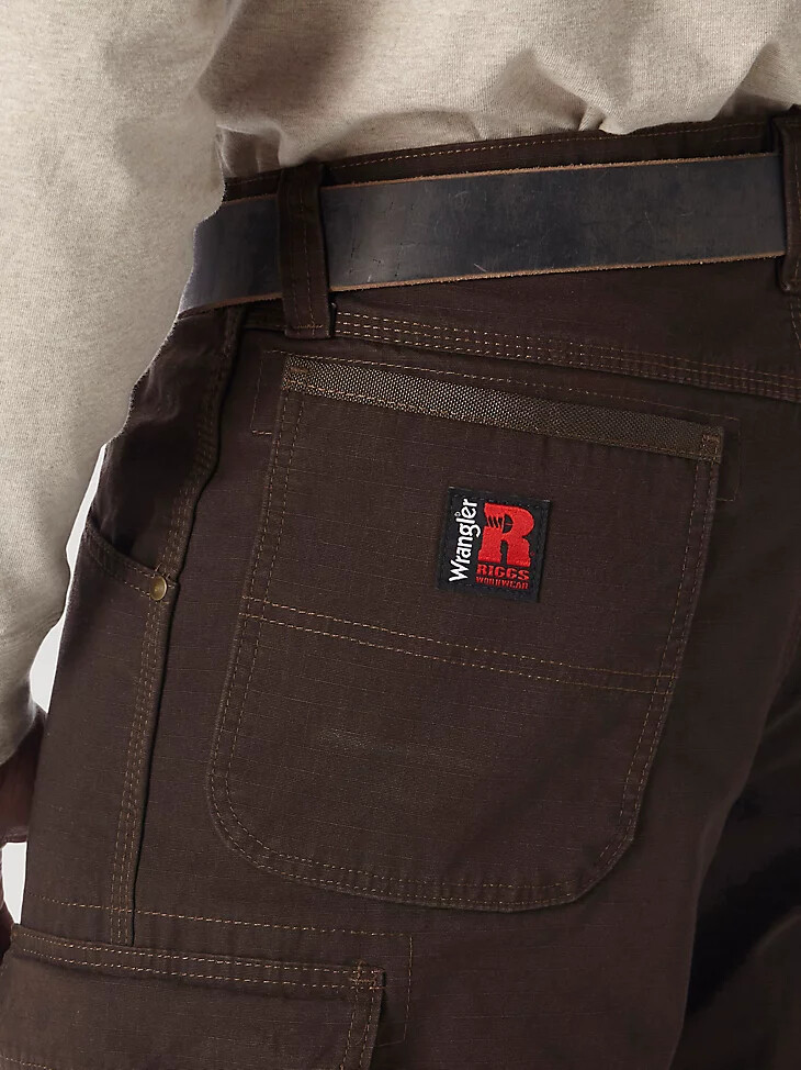 pantalón cargo wrangler riggs workwear ripstop ranger marrón oscuro