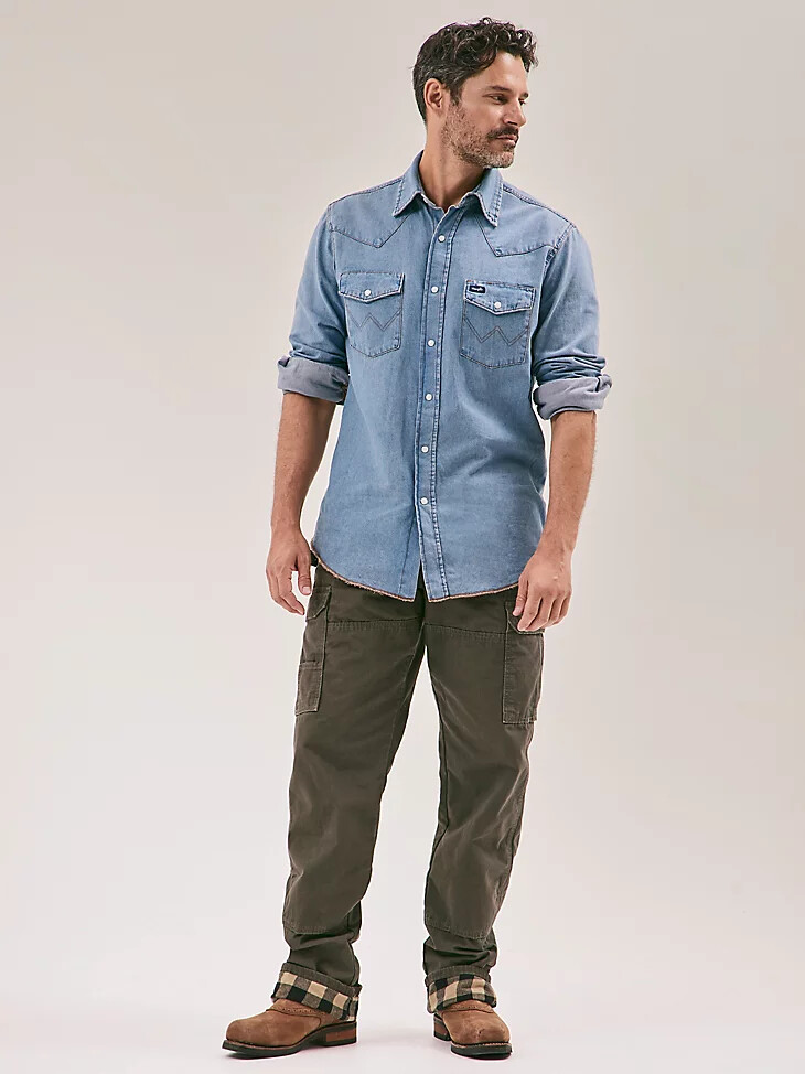 pantalón ranger con forro ripstop de wrangler riggs workwear loden