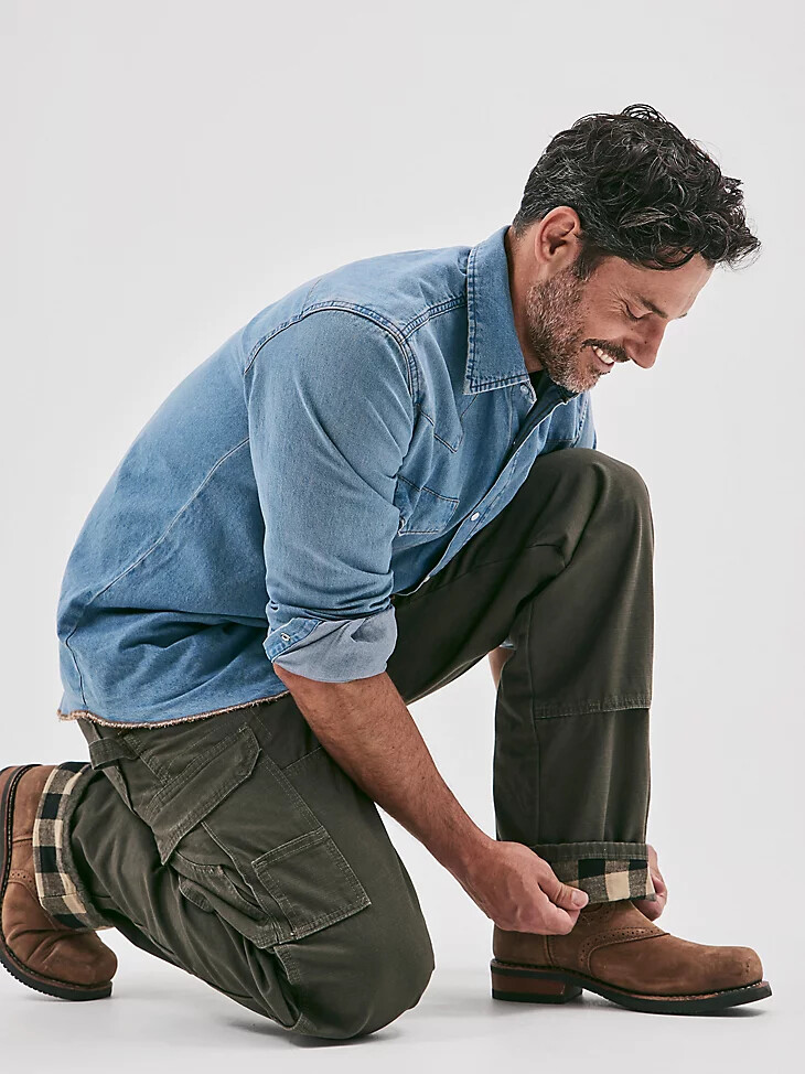 pantalón ranger con forro ripstop de wrangler riggs workwear loden