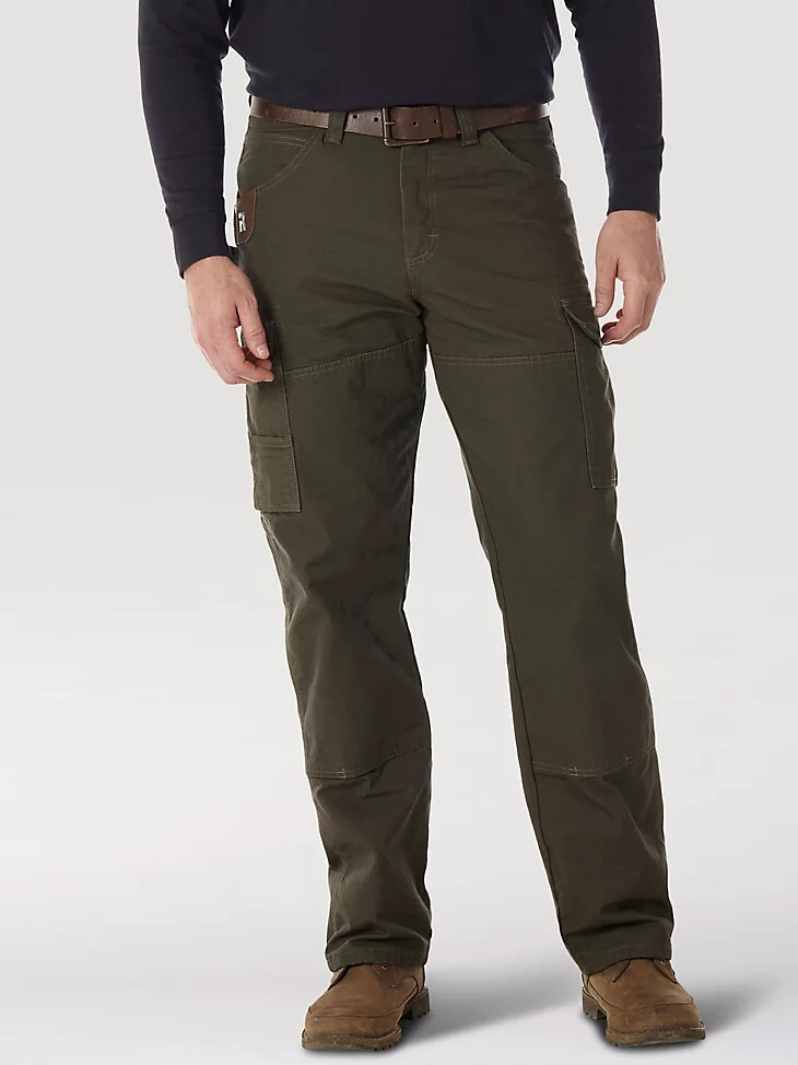 pantalón ranger con forro ripstop de wrangler riggs workwear loden
