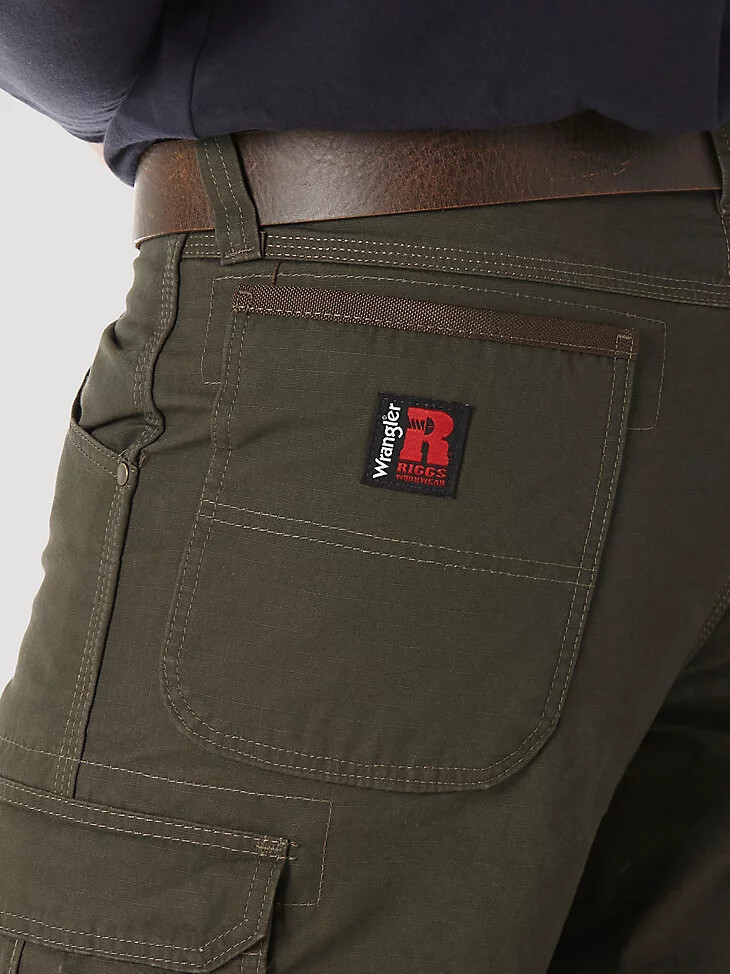 pantalón ranger con forro ripstop de wrangler riggs workwear loden