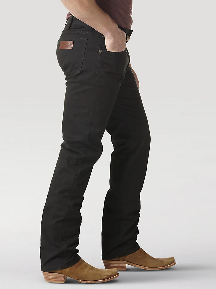 pantalón recto wrangler retro slim fit para hombre color negro