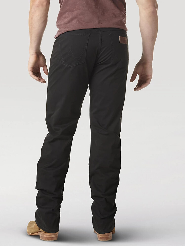 pantalón recto wrangler retro slim fit para hombre color negro