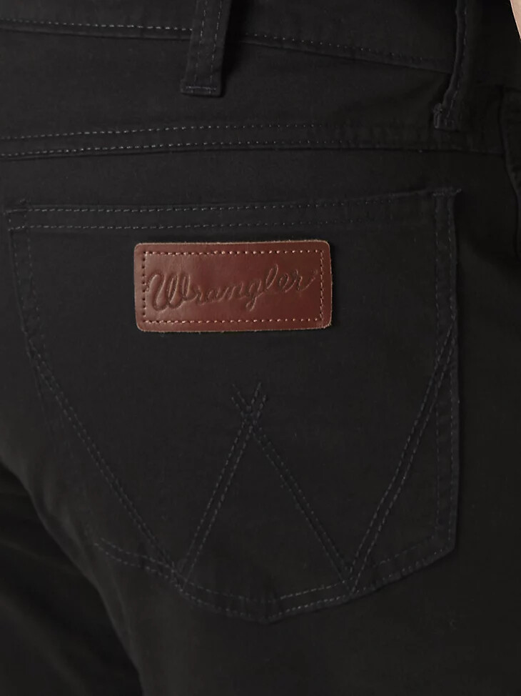 pantalón recto wrangler retro slim fit para hombre color negro