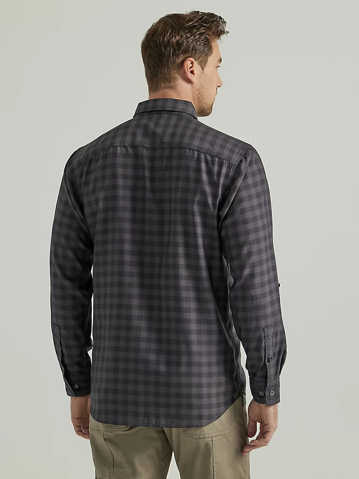 camisa técnica de trabajo wrangler riggs workwear gris