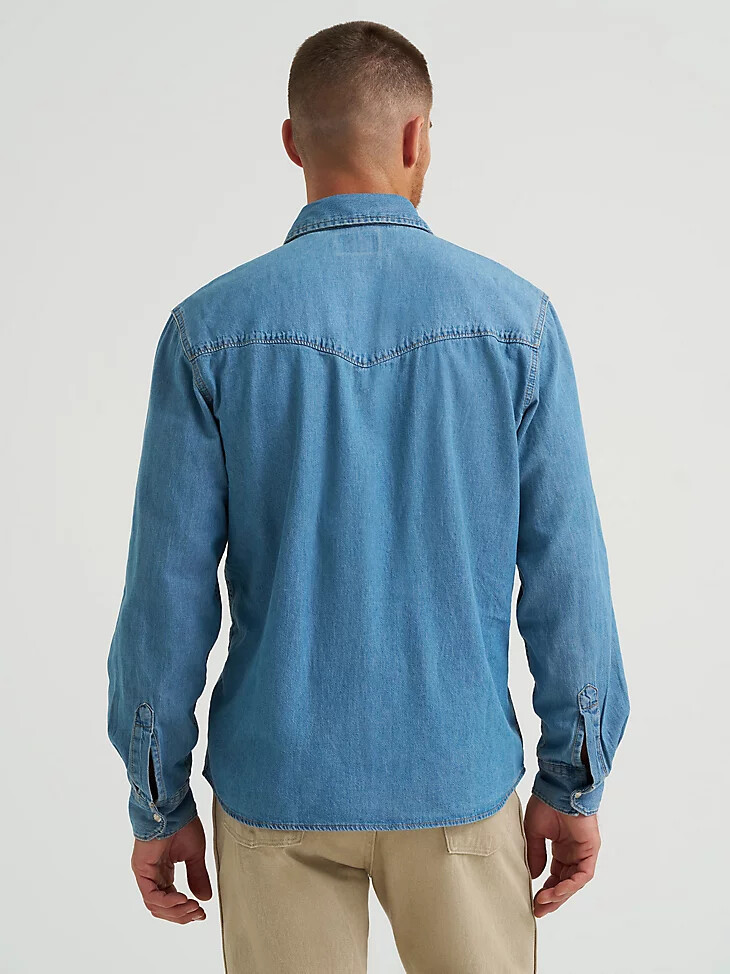 camisa vaquera icónica con lavado vaquero para hombre lavado lago