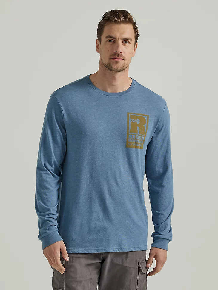 camiseta gráfica de manga larga con espalda relajada wrangler riggs workwear mar de bering